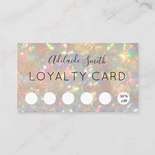 carte de fidélité opal brillant (Devant)