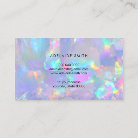 carte de fidélité opal gemstone (Dos)