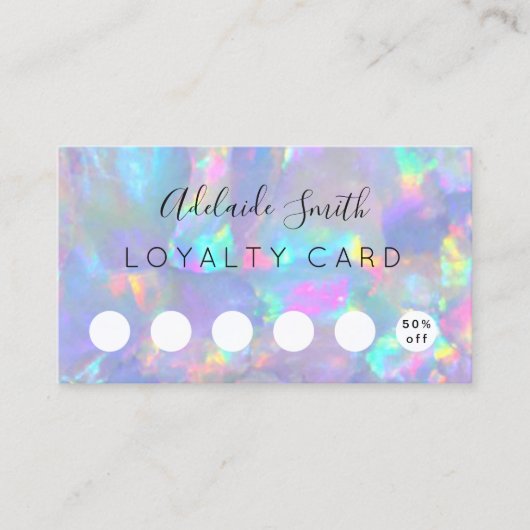 carte de fidélité opal gemstone (Devant)