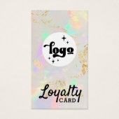 carte de fidélité opale blanche (Devant)