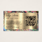 Carte de fidélité opale noire parties scintillant (Dos)