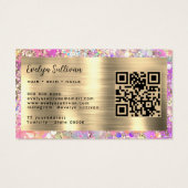 carte de fidélité opale rose parties scintillant (Dos)