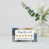 Carte De Fidélité Or bleu et marbre blanc (Debout devant)