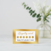 Carte De Fidélité Or de luxe métallique (Debout devant)