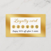 Carte De Fidélité Or de luxe métallique (Devant)