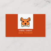 Carte De Fidélité Orange Chien, Trainer Chien Entreprise (Dos)