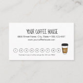 Carte de fidélité Orange Editable Coffee Stamp (Dos)