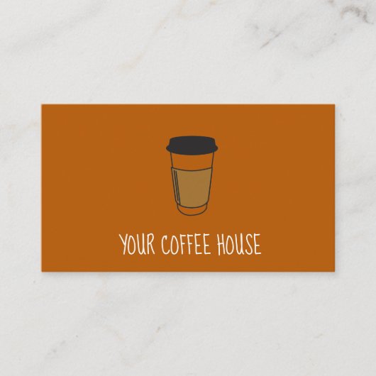 Carte de fidélité Orange Editable Coffee Stamp (Devant)