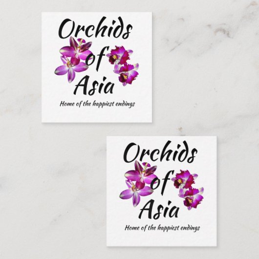 Carte De Fidélité Orchidées d'Asie (Devant / Derrière)