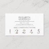 Carte De Fidélité Pampas Noir Premium Floral Grass Onyx Tuxedo (Dos)