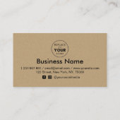 Carte De Fidélité Papier Kraft Brown Ajouter votre logo Réduction mi (Dos)