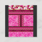 Carte De Fidélité papier peint rose et blanc avec croix dessus (Dos)