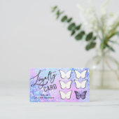 carte de fidélité papillon lavande (Debout devant)