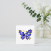 Carte De Fidélité Papillon saphir à fleurs (Debout devant)