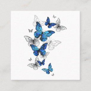 Carte De Fidélité Papillons volants bleus Morpho