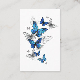 Carte De Fidélité Papillons volants bleus Morpho