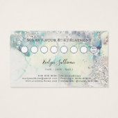 Carte de fidélité parties scintillant argent turqu (Dos)