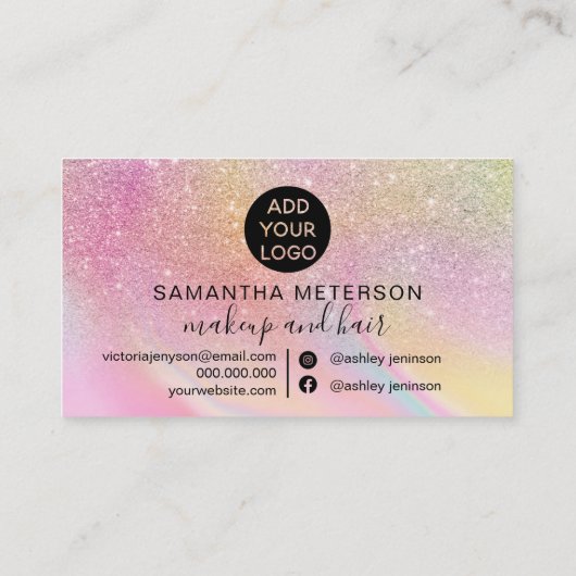 Carte De Fidélité parties scintillant carrée en marbre rose arc-en-c (Dos)