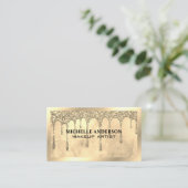 Carte De Fidélité Parties scintillant d'or | Bordure dorée (Debout devant)