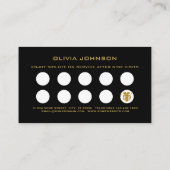 Carte De Fidélité Parties scintillant d'or Joyeux Noël, Père Noël (Dos)