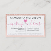 Carte De Fidélité parties scintillant en or rose ombre maquillage en (Dos)