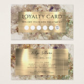 Carte de fidélité parties scintillant et aquarelle (Devant & derrière)