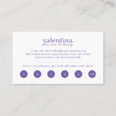 Carte De Fidélité Parties scintillant minimale et luxe brillant viol (Dos)