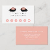 Carte De Fidélité Parties scintillant or rose (Devant / Derrière)