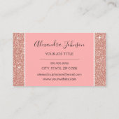 Carte De Fidélité Parties scintillant or rose et Extensions Eyelash (Dos)