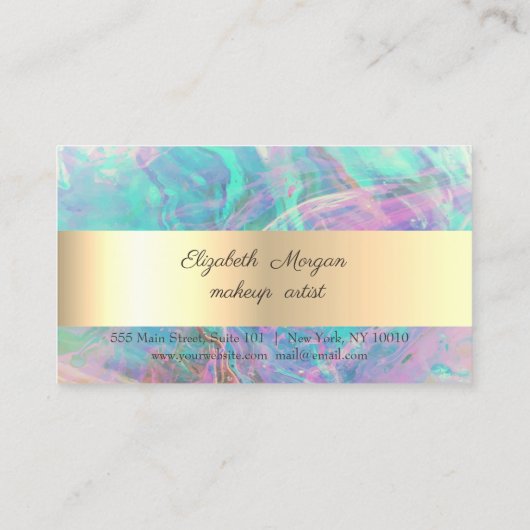 Carte De Fidélité Parties scintillant Or tendance Faux Lashes Opal I (Dos)