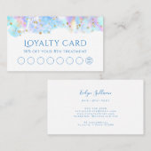 carte de fidélité parties scintillant pastel blue (Devant / Derrière)