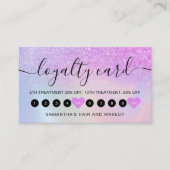 Carte De Fidélité Parties scintillant Rainbow de luxe Ombre maquilla (Devant)