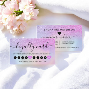 Carte De Fidélité Parties scintillant Rainbow de luxe Ombre maquilla