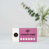 Carte de fidélité Parties scintillant rose Carte d (Debout devant)