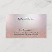 Carte De Fidélité parties scintillant rose or ombre ciseaux cheveux (Dos)