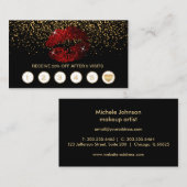 Carte De Fidélité Parties scintillant rouge cannelle lèvres 💋 fidél (Devant / Derrière)