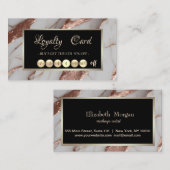 Carte De Fidélité Parties scintillant tendance en cuivre marbre (Devant / Derrière)