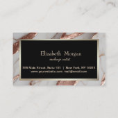 Carte De Fidélité Parties scintillant tendance en cuivre marbre (Dos)