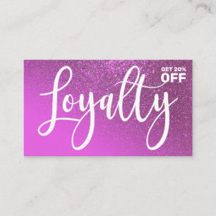 Carte De Fidélité Parties scintillant violet chic Magenta Type de dé