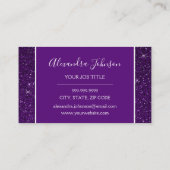 Carte De Fidélité Parties scintillant violette et poinçon de fidélit (Dos)