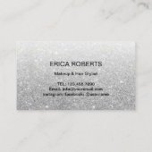 Carte De Fidélité Parties scintillantes argentées modernes de (Dos)