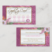 Carte De Fidélité Parties scintillantes assez roses et conception (Devant / Derrière)