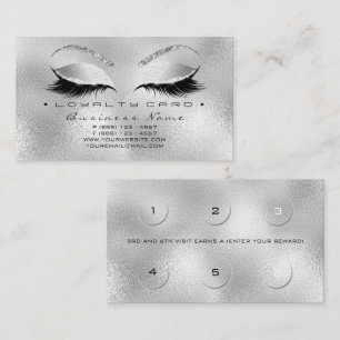 Carte De Fidélité Parties scintillantes d'argent de mèches de salon