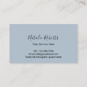 Carte De Fidélité Pastel Blue & Pink Hearts Beauté Salon Spa Loyauté (Dos)