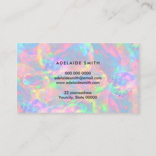 carte de fidélité pastel opal texture (Dos)