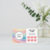 Carte de fidélité Pastel Rainbow Kawaii (Debout devant)