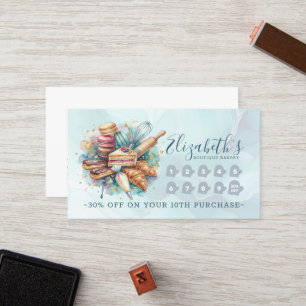 Carte De Fidélité Pâtissier Boulangerie Traiteur Restauration Fidéli