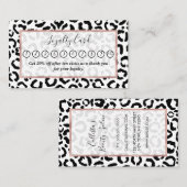 Carte De Fidélité Patteries du Black White Leopard animal (Devant / Derrière)