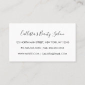 Carte De Fidélité Patterns de Chic Rose Gold White Marble Stone (Dos)