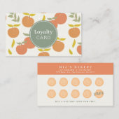 Carte de fidélité Peach Motif Cream (Devant / Derrière)